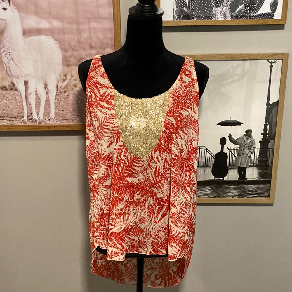Sparkle and crocheted tank top from Anthropologie